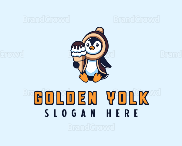 Penguin Sundae Creamery Logo