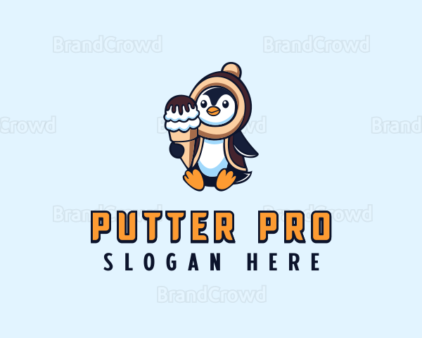 Penguin Sundae Creamery Logo