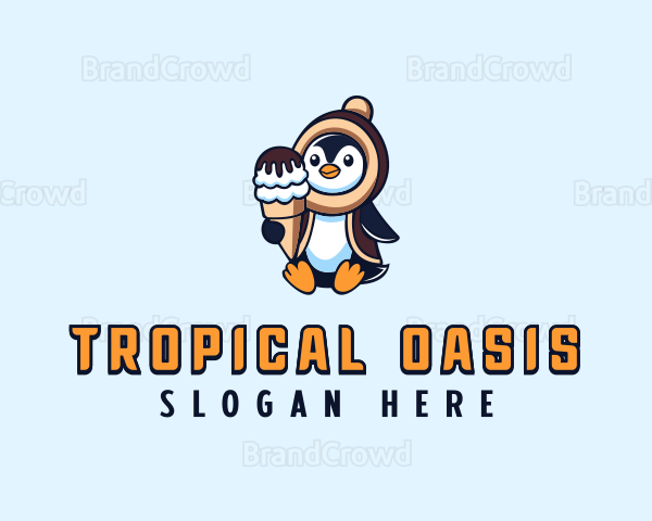 Penguin Sundae Creamery Logo