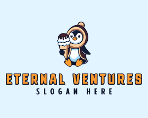 Penguin Sundae Creamery Logo