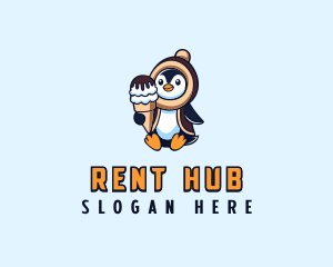 Penguin Sundae Creamery Logo