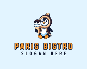 Penguin Sundae Creamery logo design