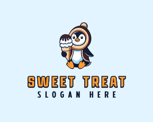 Sundae - Penguin Sundae Creamery logo design