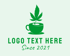 Herbal - Marijuana Weed Drink logo design