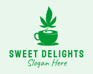 Marijuana Weed Drink Logo