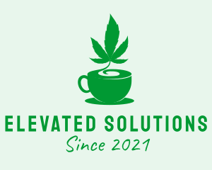 High - Marijuana Weed Drink logo design