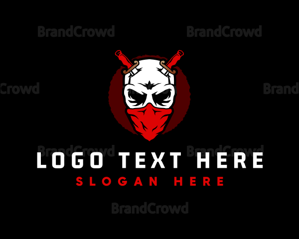 Skull Bandana Knife Logo