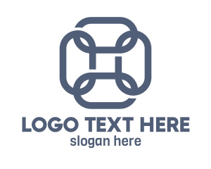 Square - Blue Square Chain logo design