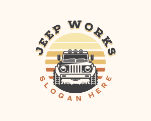 Jeep - Adventure Vehicle Transport logo design