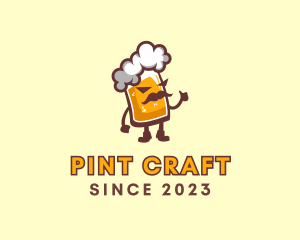 Pint - Beer Pint Froth logo design