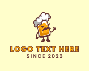 Lager - Beer Pint Froth logo design