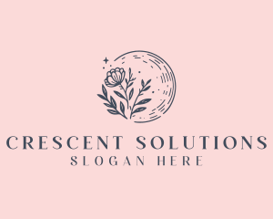 Crescent Floral Boutique logo design