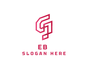 Angular - Red Outline Letter G logo design