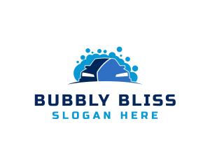 Car Wash Bubble Cleaning logo design