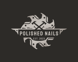 Hammer Nail Saw logo design