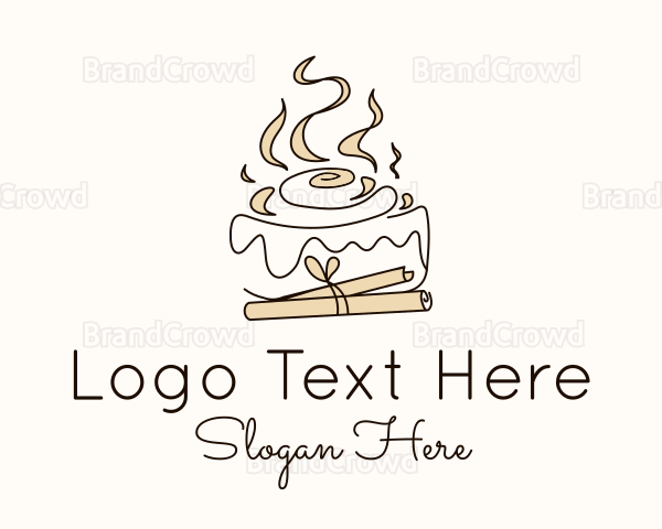 Cinnamon Roll Bun Logo