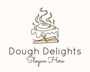 Dough - Cinnamon Roll Bun logo design