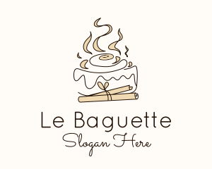 Baguette - Cinnamon Roll Bun logo design