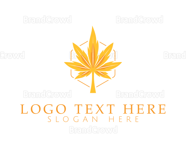 Marijuana Autumn Leaf Logo