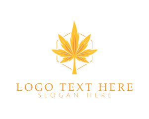 Plant - Marijuana Autumn Leaf logo design