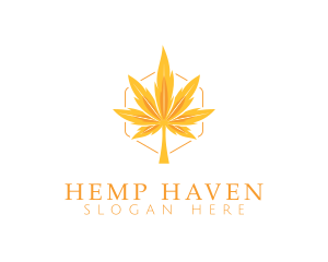 Marijuana Autumn Leaf logo design