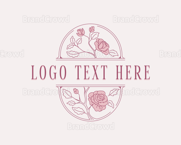 Rose Flower Garden Logo