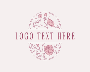 Rose Flower Garden Logo