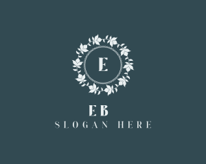 Flower Wreath Wedding Logo