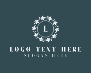 Boutique - Flower Wreath Wedding logo design