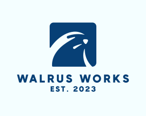 Walrus - Ocean Sea Wave logo design