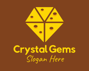 Diamond Cheese Slice logo design