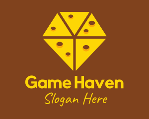 Gems - Diamond Cheese Slice logo design
