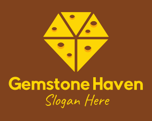 Gems - Diamond Cheese Slice logo design