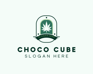Marijuana Plant Herb Badge Logo