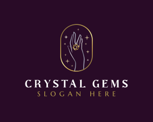 Luxury Ring Crystal logo design