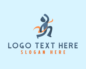 Runner - Human Marathon Runner logo design