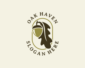 Acorn Oak Leaf logo design