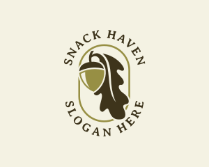 Acorn Nut Leaf logo design