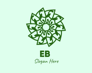 Botanical Green Flower Logo