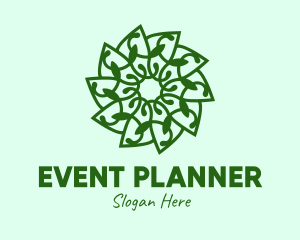 Vegan - Botanical Green Flower logo design
