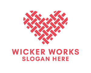 Wicker - Textile Heart Crafts logo design