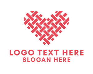 Interwoven - Textile Heart Crafts logo design