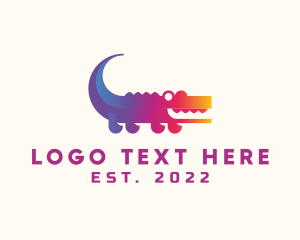 Animal - Gradient Crocodile Animal logo design