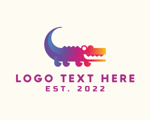 Alligator - Gradient Crocodile Animal logo design