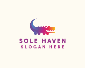 Gradient Crocodile Animal Logo