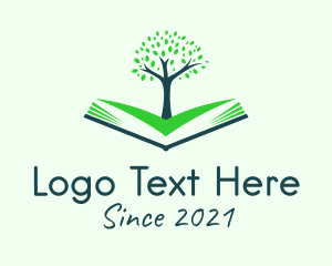 Sustainability - Nature Tree Book logo design