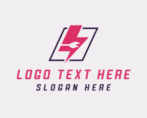 Thunder - Lightning Plug Energy logo design