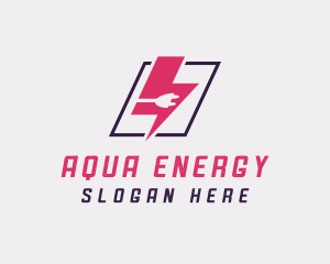 Lightning Plug Energy logo design