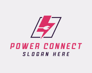 Plug - Lightning Plug Energy logo design