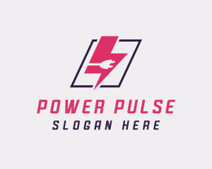 Energy - Lightning Plug Energy logo design